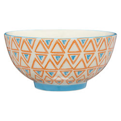 Pols Potten Dakara Triangles 14cm Bowl, Orange